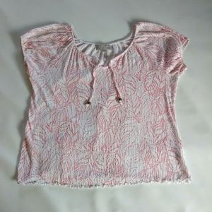 Allyson Whitmore red & white top petite